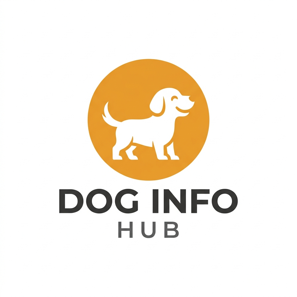 dog info hub custom logo design paw and dog silhouette