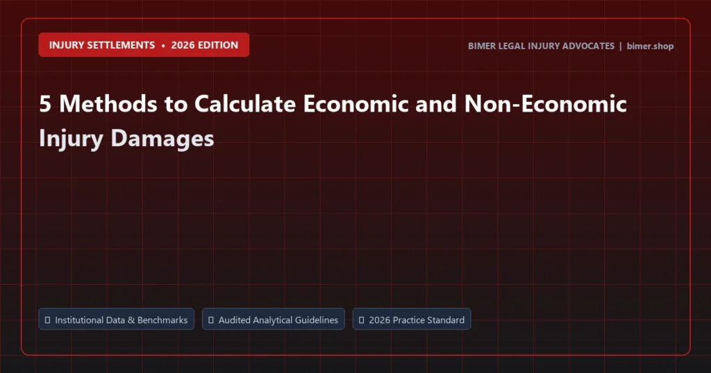 5 Methods to Calculate Economic and Non-Economic Injury Damages - Injury Settlements analysis and strategic guide