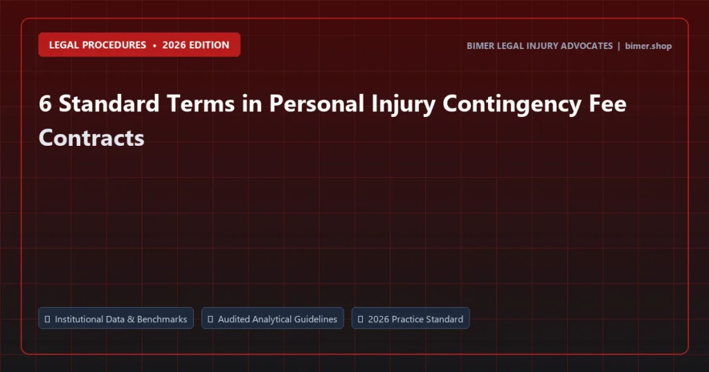 6 Standard Terms in Personal Injury Contingency Fee Contracts - Legal Procedures analysis and strategic guide