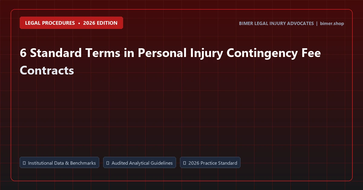 6 Standard Terms in Personal Injury Contingency Fee Contracts