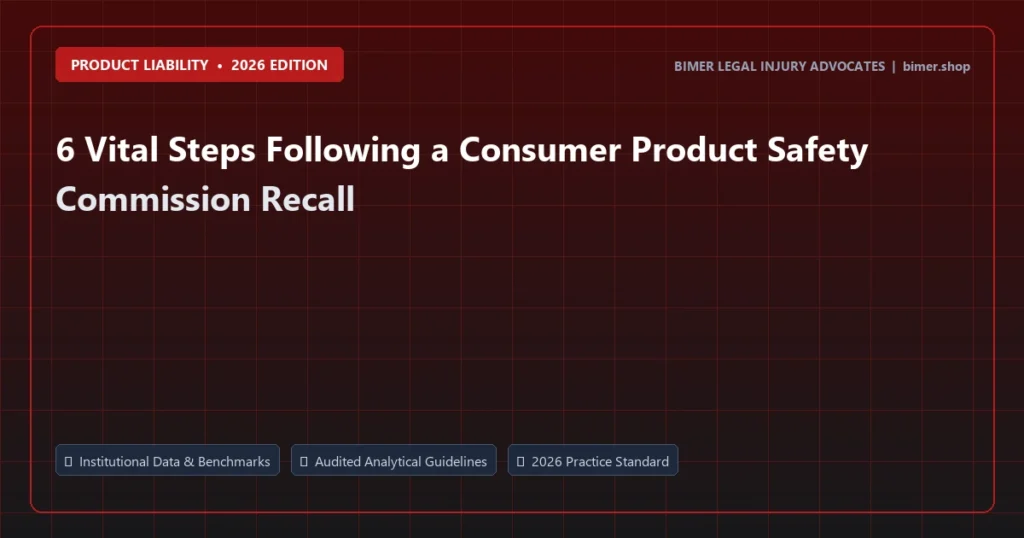 6 Vital Steps Following a Consumer Product Safety Commission Recall - Product Liability analysis and strategic guide