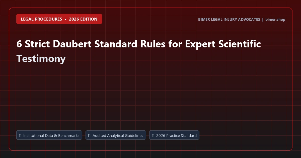6 Strict Daubert Standard Rules for Expert Scientific Testimony