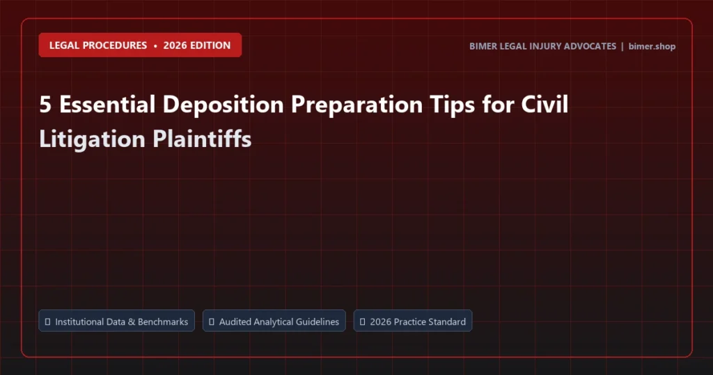 5 Essential Deposition Preparation Tips for Civil Litigation Plaintiffs - Legal Procedures analysis and strategic guide