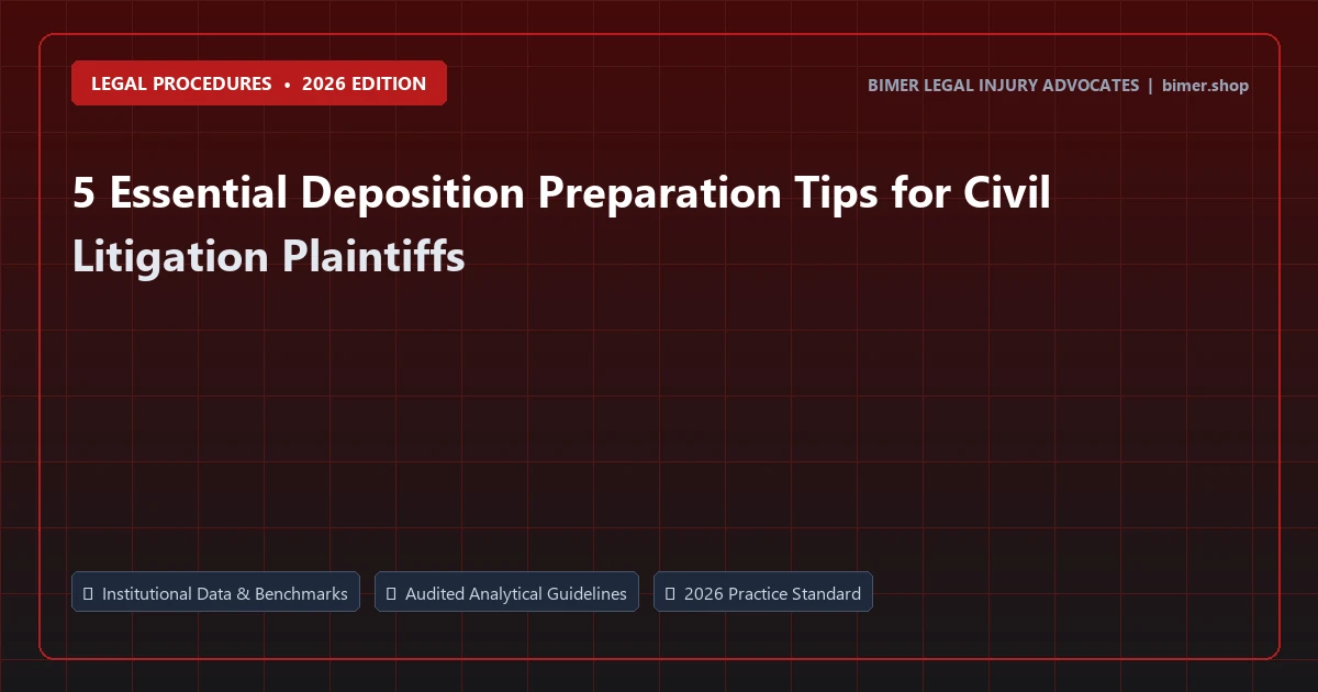 5 Essential Deposition Preparation Tips for Civil Litigation Plaintiffs