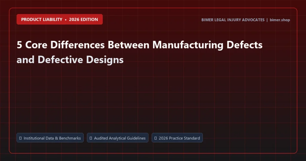 5 Core Differences Between Manufacturing Defects and Defective Designs - Product Liability analysis and strategic guide