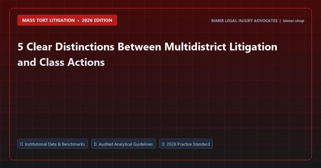 5 Clear Distinctions Between Multidistrict Litigation and Class Actions - Mass Tort Litigation analysis and strategic guide