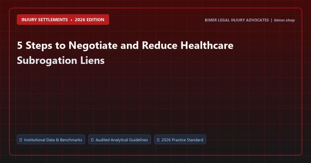 5 Steps to Negotiate and Reduce Healthcare Subrogation Liens - Injury Settlements analysis and strategic guide