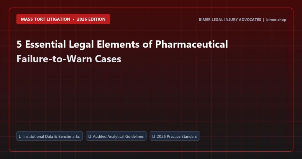 5 Essential Legal Elements of Pharmaceutical Failure-to-Warn Cases - Mass Tort Litigation analysis and strategic guide