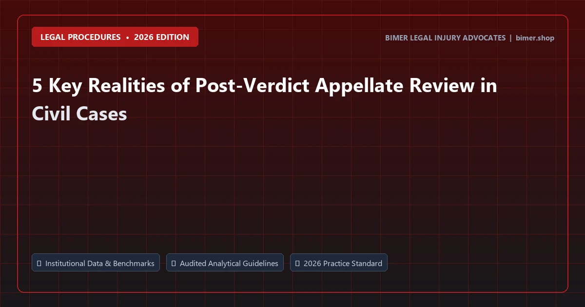 5 Key Realities of Post-Verdict Appellate Review in Civil Cases