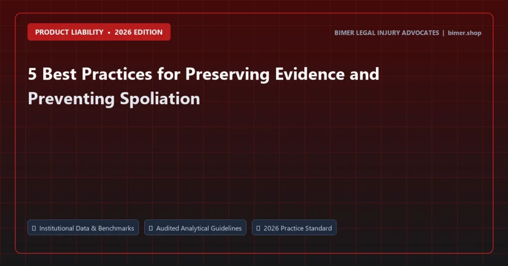5 Best Practices for Preserving Evidence and Preventing Spoliation - Product Liability analysis and strategic guide