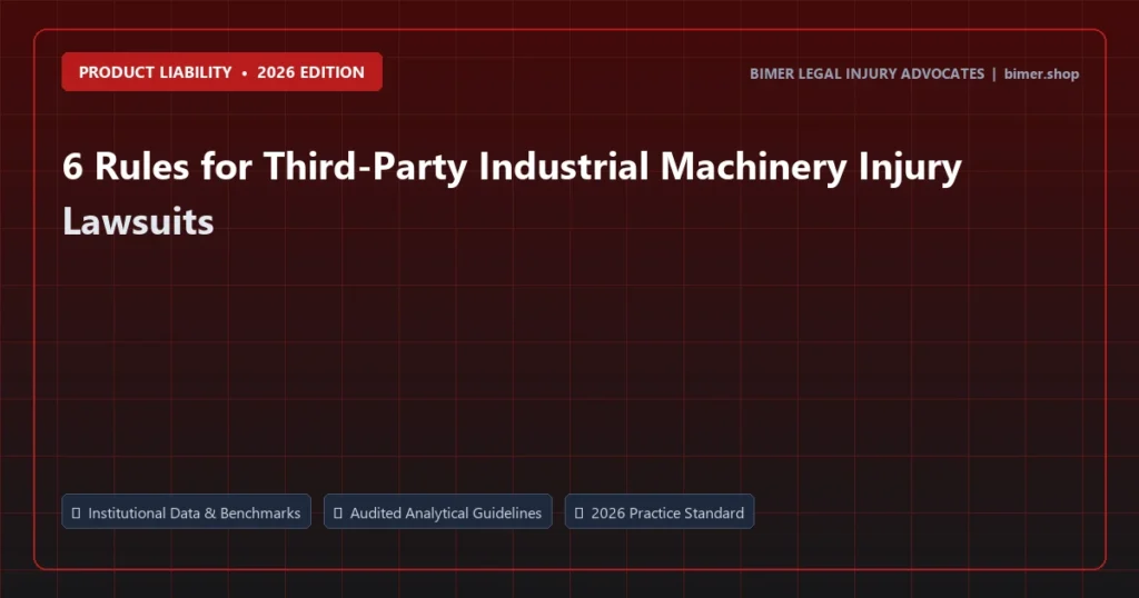 6 Rules for Third-Party Industrial Machinery Injury Lawsuits - Product Liability analysis and strategic guide