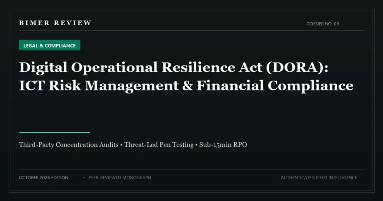 Digital Operational Resilience Act (DORA) and Financial Cloud Governance: ICT Risk Management Frameworks