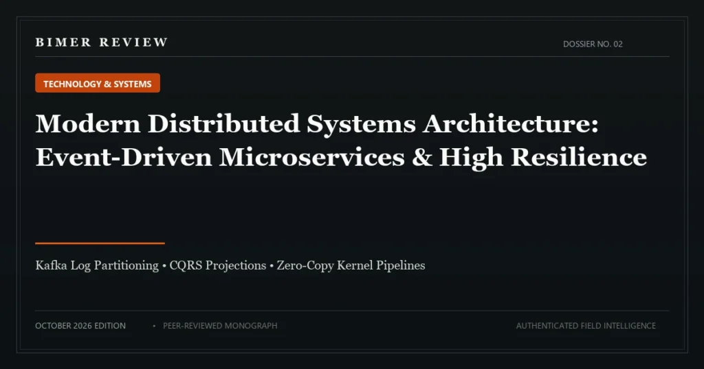 Modern Distributed Systems Architecture: Event-Driven Microservices, Kafka, and High-Throughput Resilience