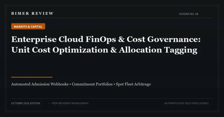 Enterprise FinOps and Cloud Unit Cost Governance: Allocation Tagging, Reserved Instances, and Spot Arb