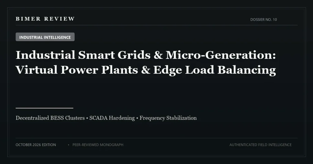 Industrial Smart Grids and Autonomous Micro-Generation: Virtual Power Plants and Edge Load Balancing